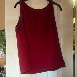 Elegant Red Sleeveless Top